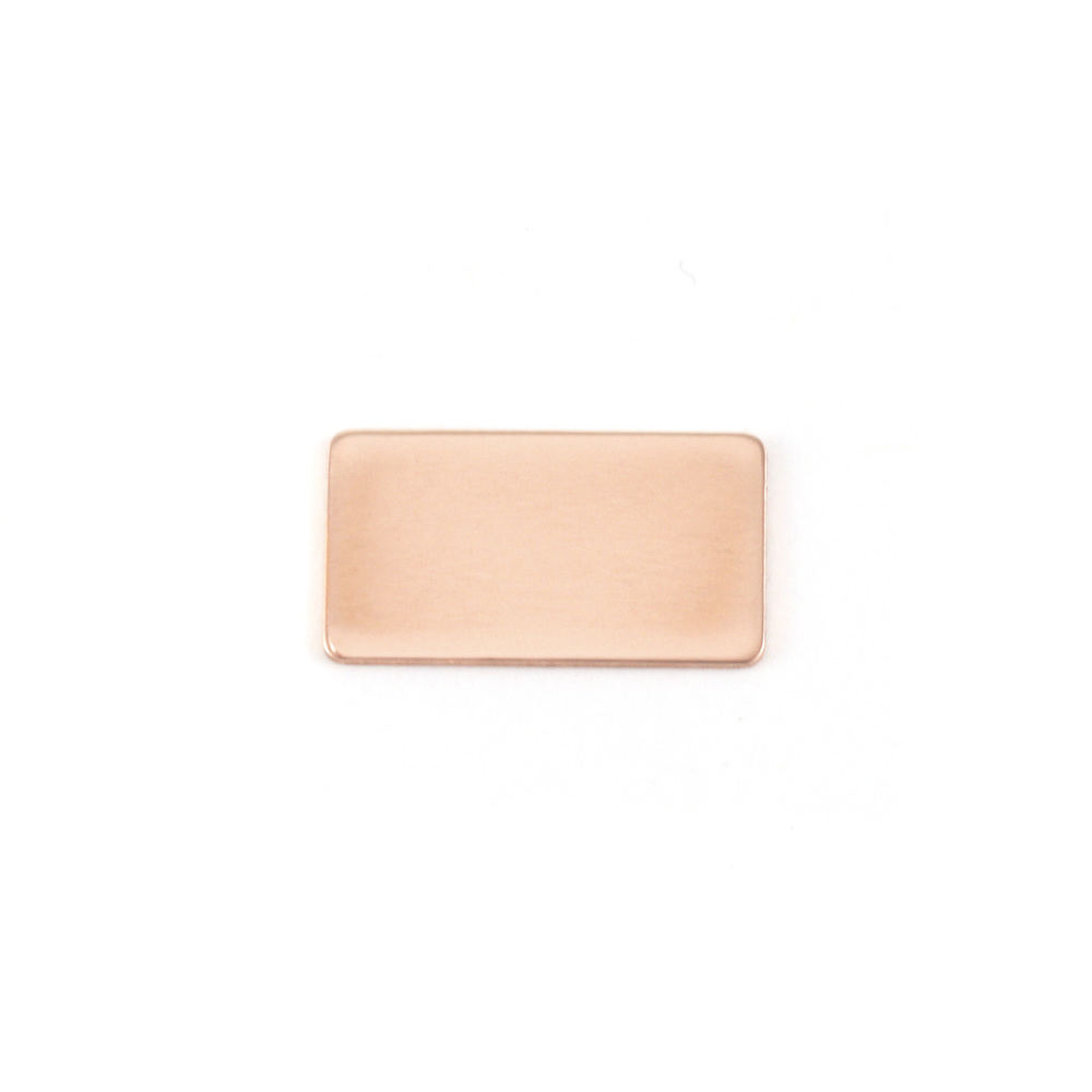 Metal Stamping Blanks Copper Rectangle, 15mm (.59") x 8.5mm (.33"), 24g